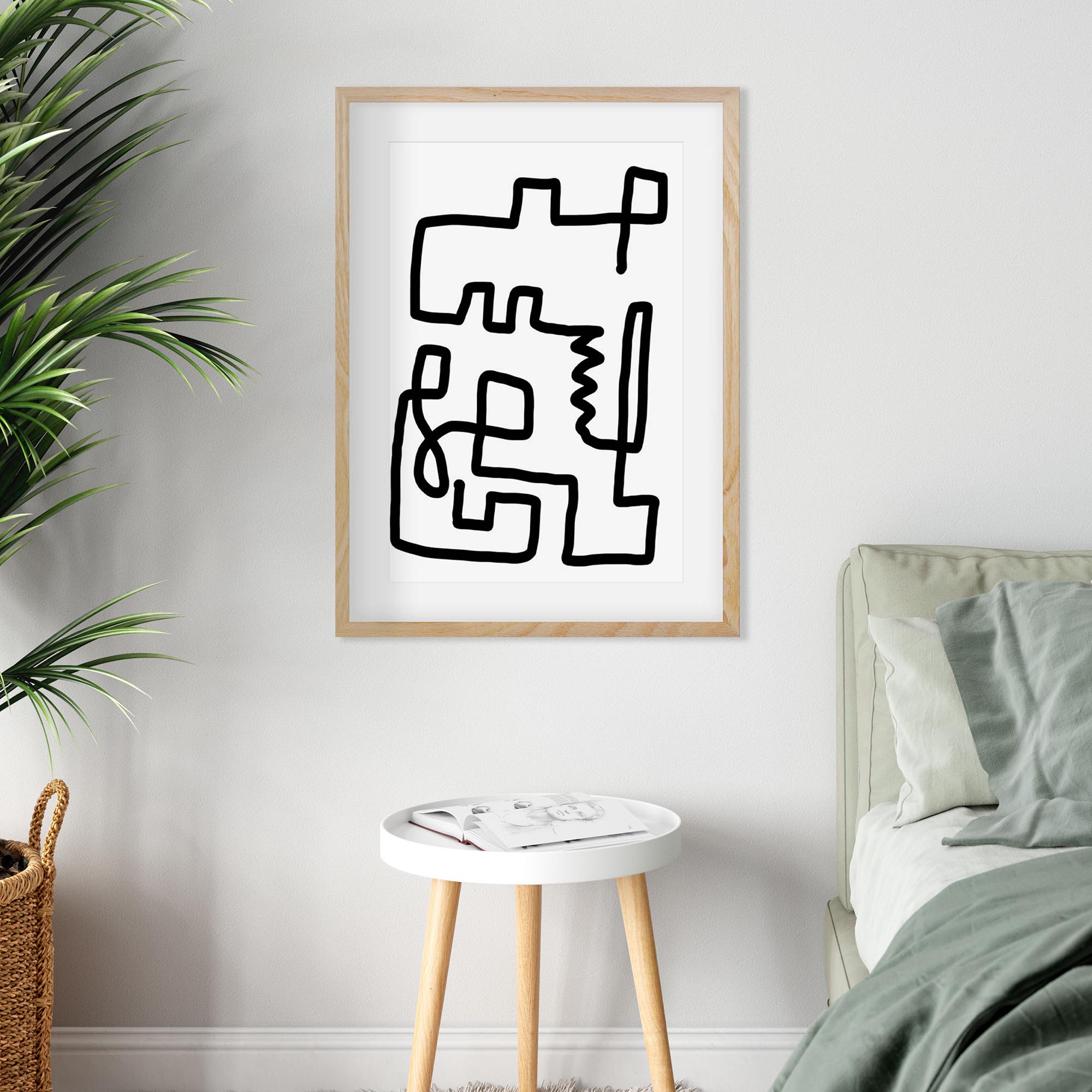 Labyrinth Line Framed Art