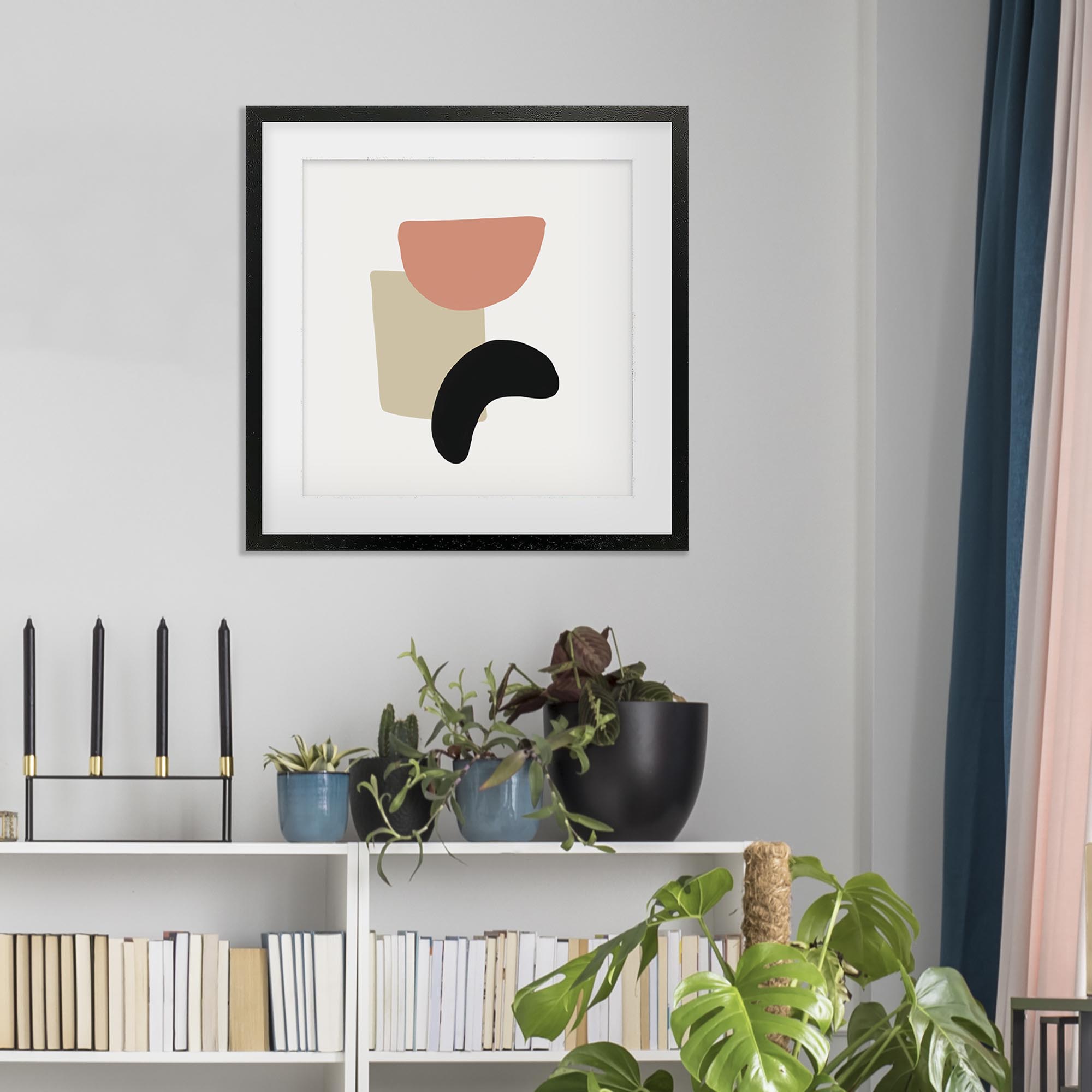 Abstract Bean Framed Art