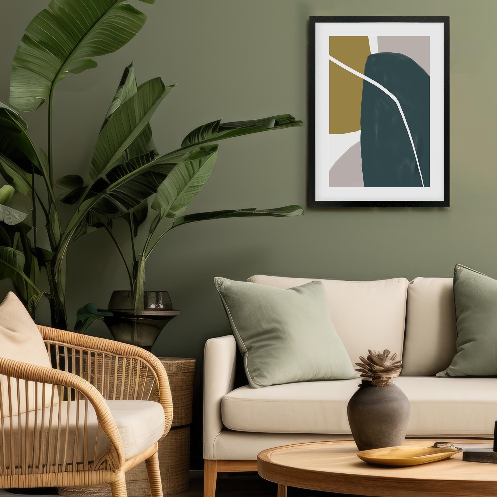 Organic Abstract Shapes Framed Art