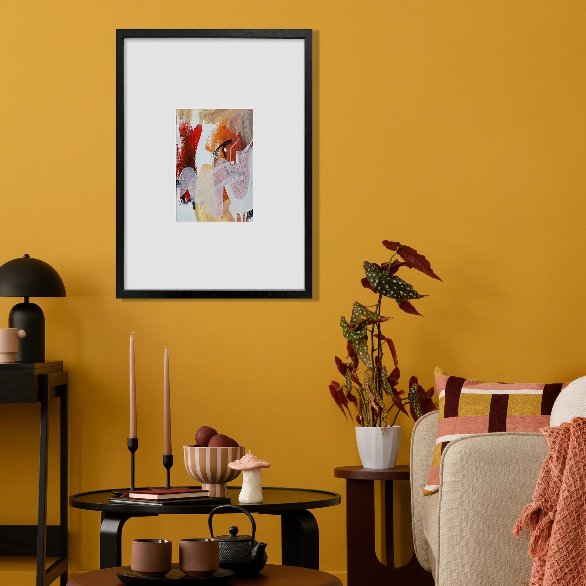 Composition 5 Framed Original Painting-Abstract House