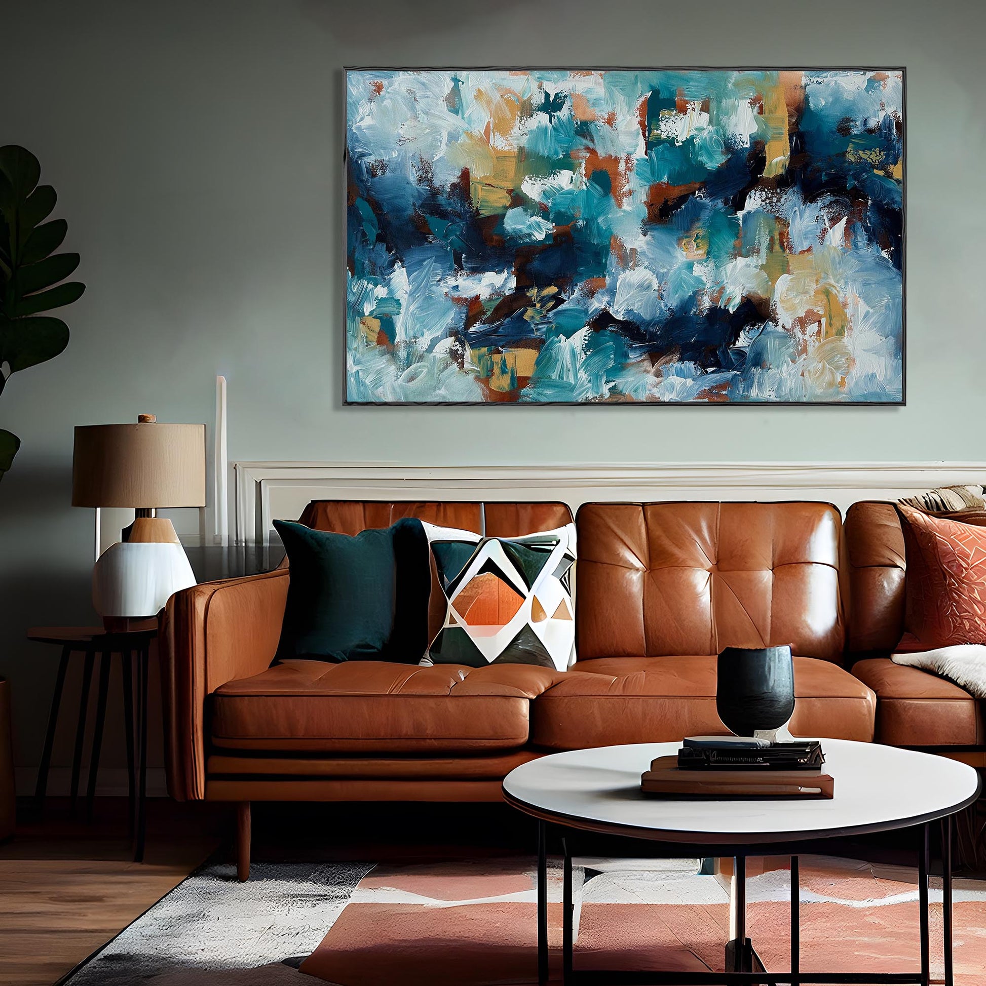 Then Came The Wave - Original Painting-Abstract House