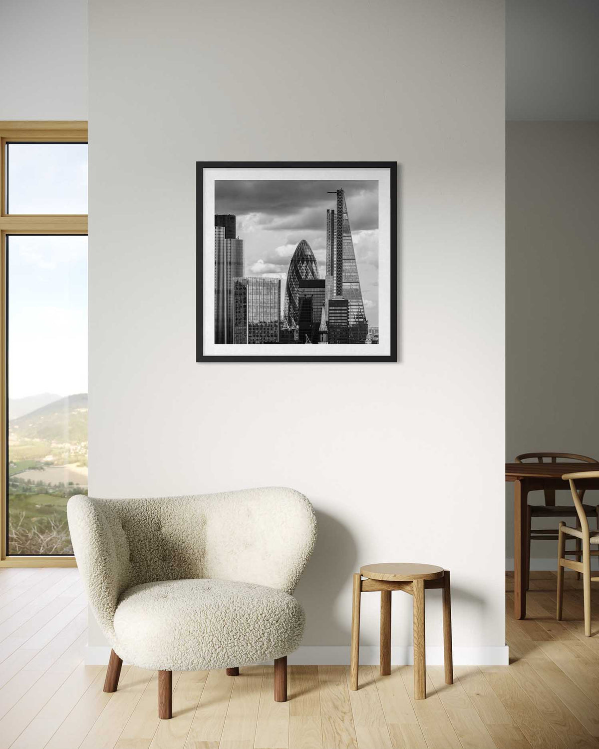 London Skyline Monochrome Art Print