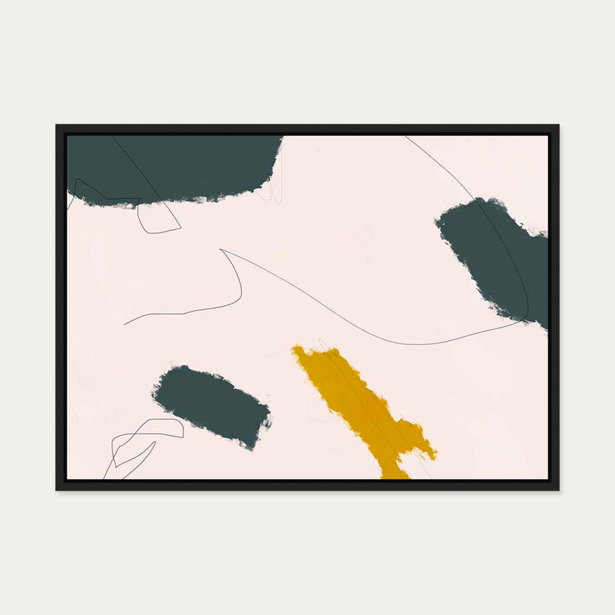 Lost Lines Canvas Art — 50 x 70 cm — Black Frame