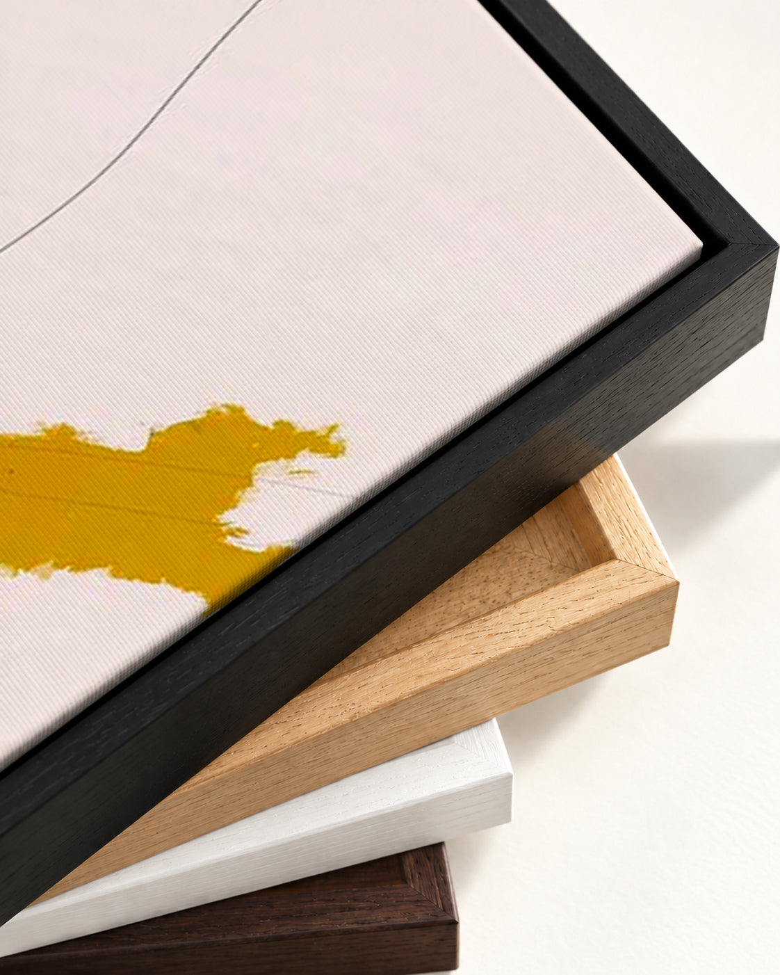 Lost Lines Canvas Art — framed canvas corner and wrapped canvas detail