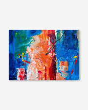 Blue & Red Abstract Art Print