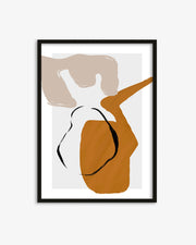 Golden Abstract Art Print