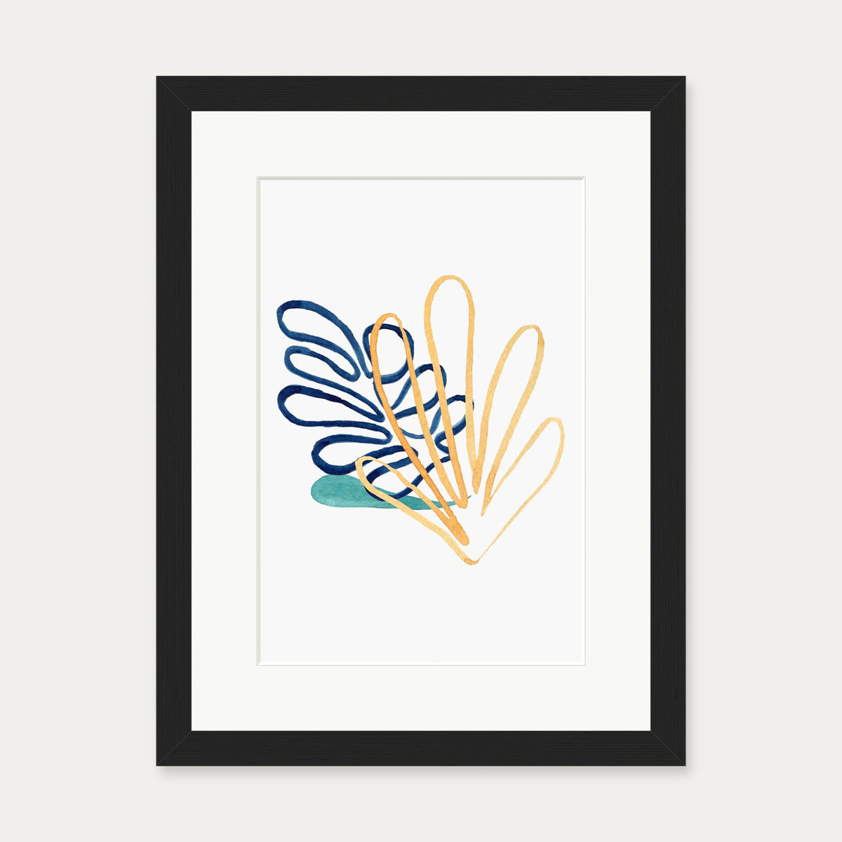 Matisse Botanical 2 Art Print — 30 x 40 cm — Black Frame