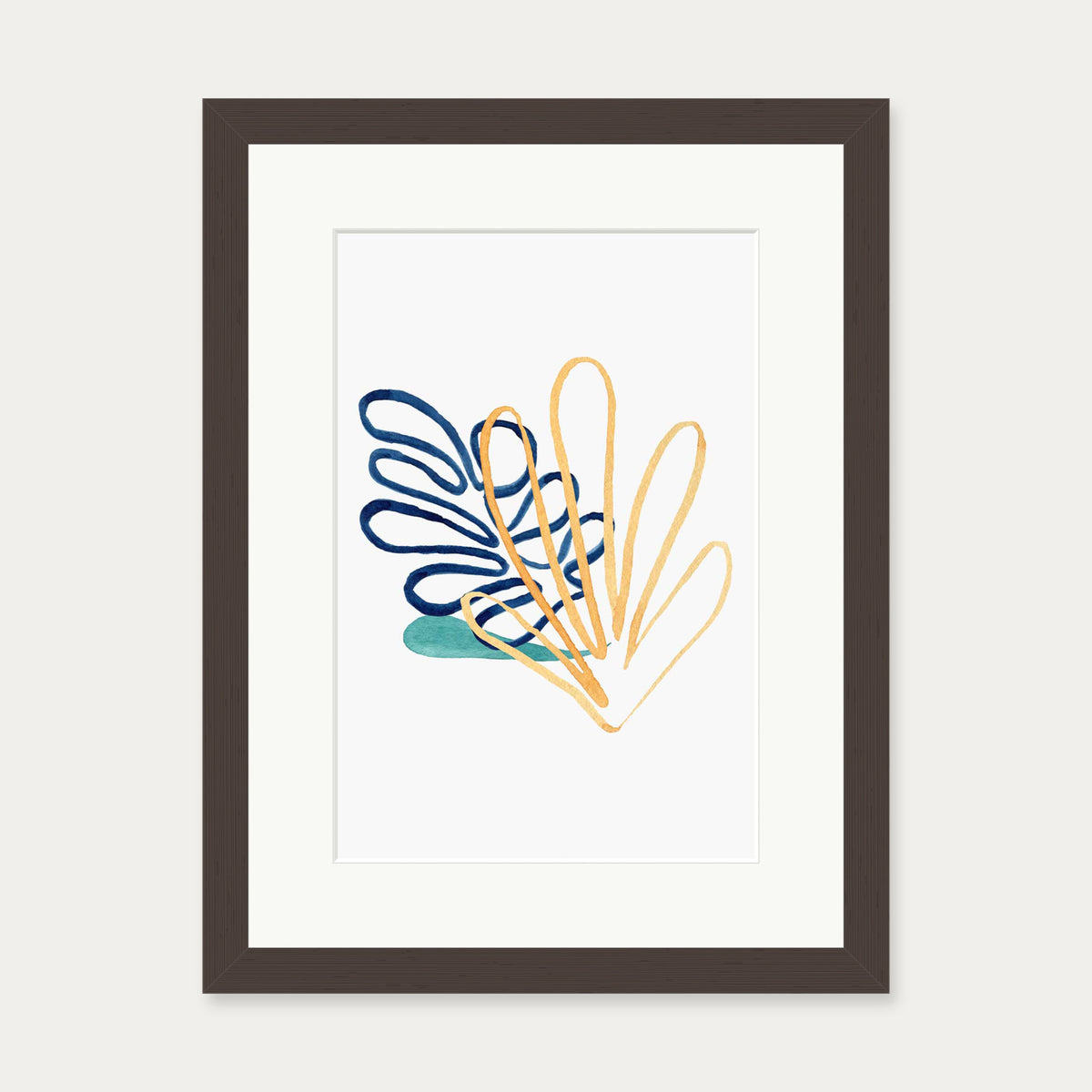 Matisse Botanical 2 Art Print — 30 x 40 cm — Brown Frame