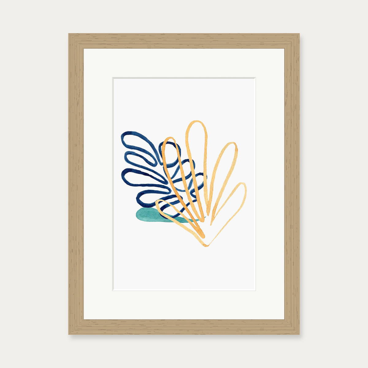 Matisse Botanical 2 Art Print — 30 x 40 cm — Oak Frame