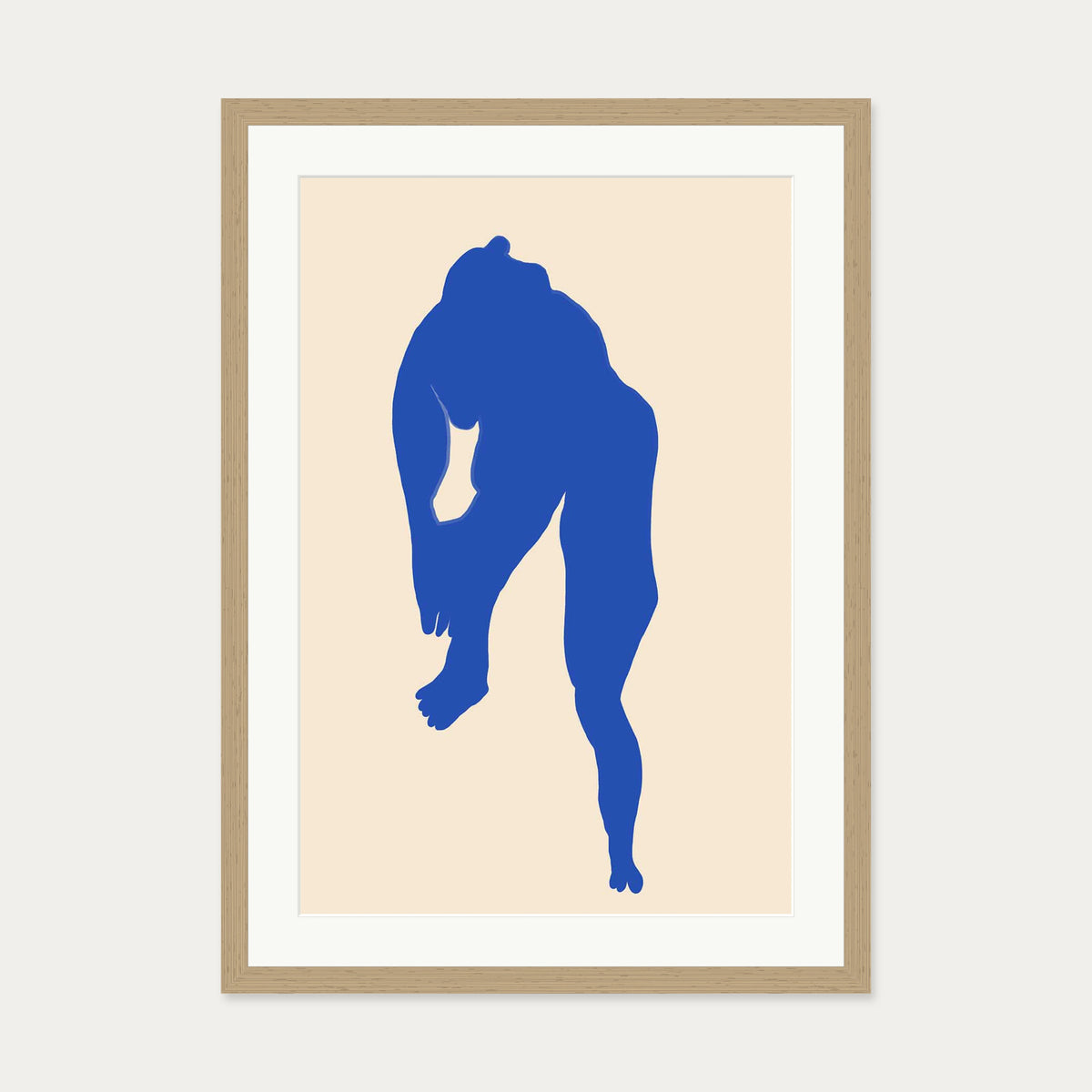 Matisse Female Nude Art Print — 50 x 70 cm — Oak Frame