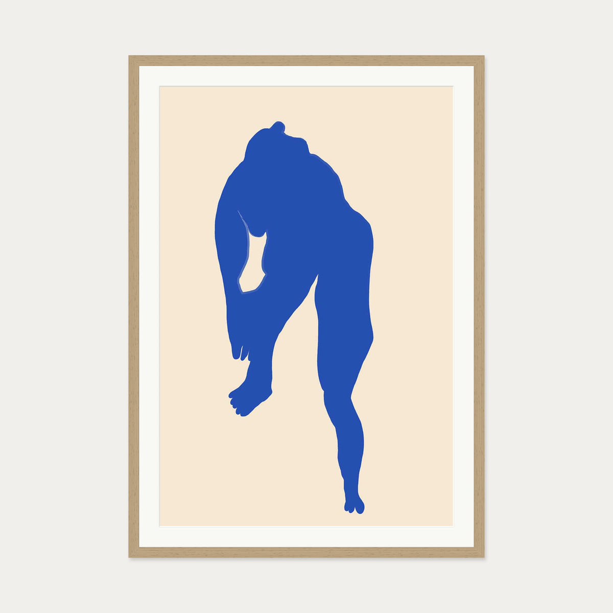 Matisse Female Nude Art Print — 70 x 100 cm — Oak Frame