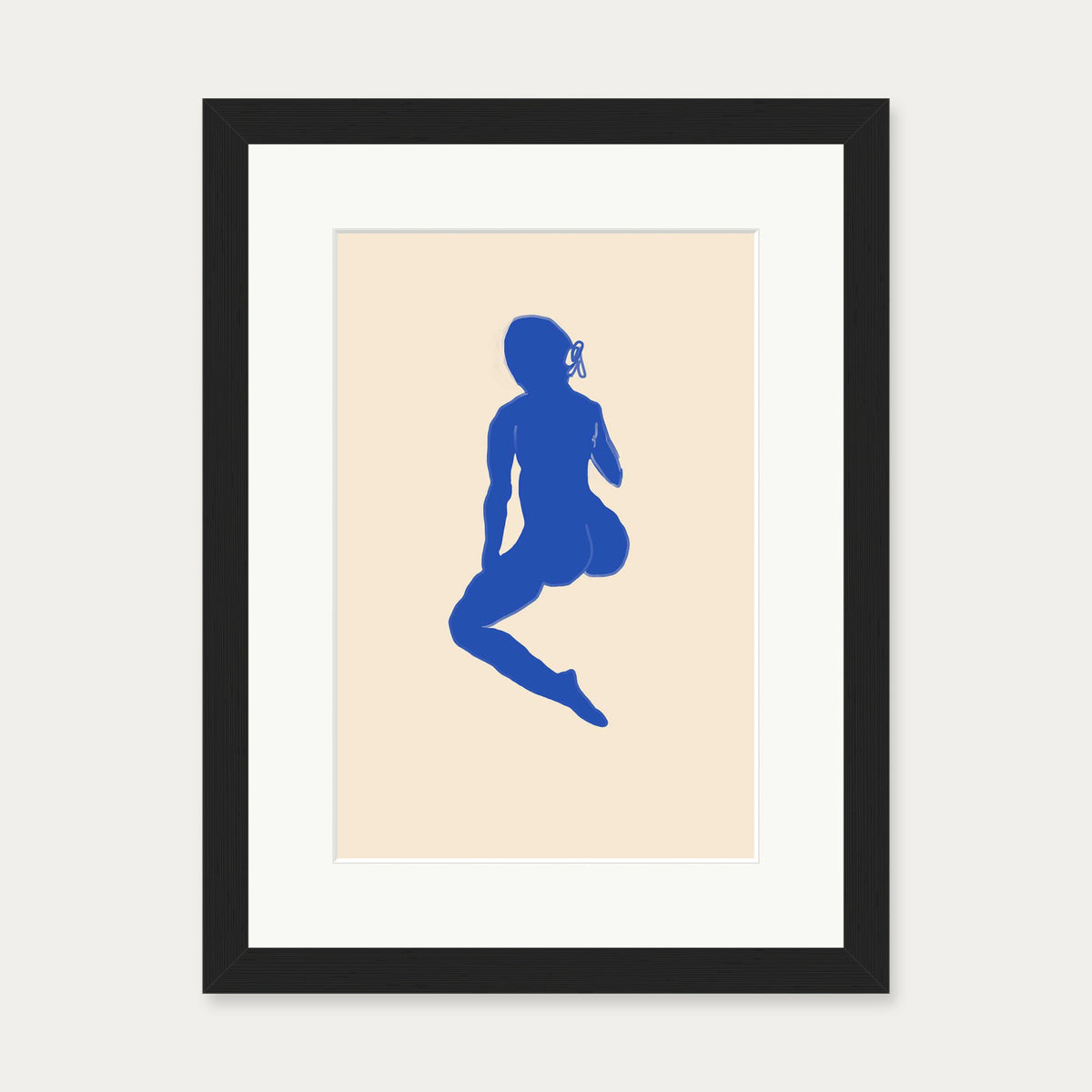 Matisse Female Seated Nude Art Print — 30 x 40 cm — Black Frame