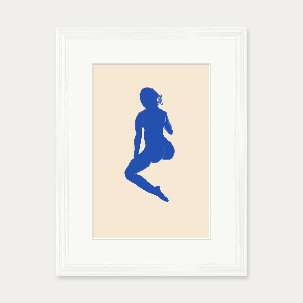 Matisse Female Seated Nude Art Print — 30 x 40 cm — White Frame