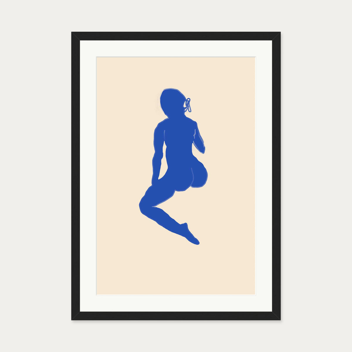 Matisse Female Seated Nude Art Print — 50 x 70 cm — Black Frame