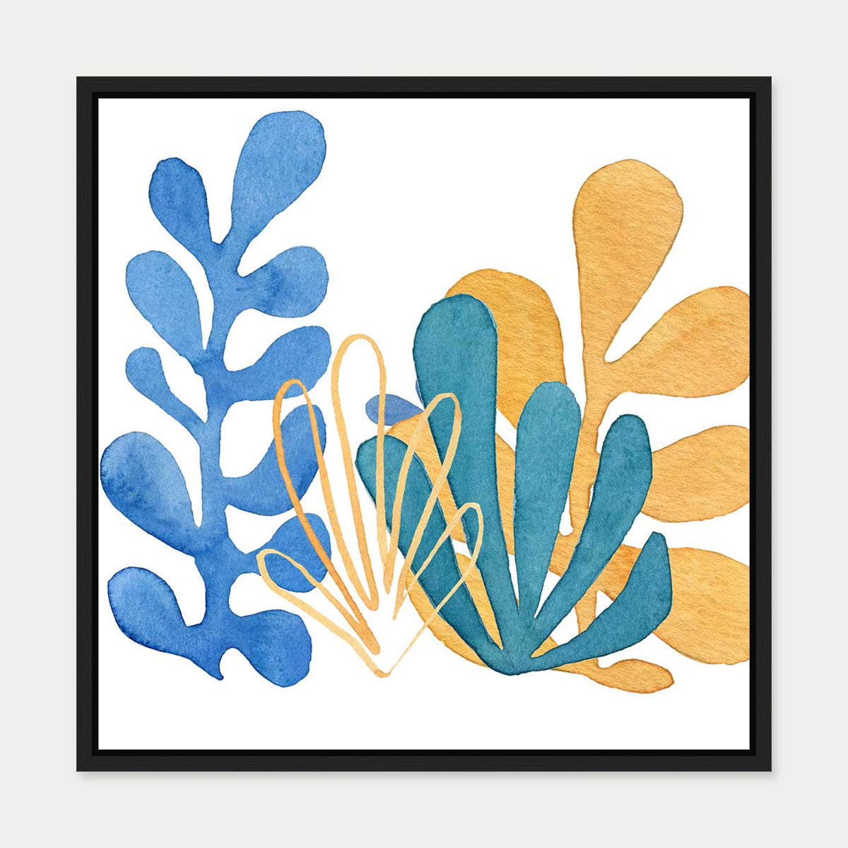 Matisse Organic Canvas Art — 50 x 50 cm — Black Frame