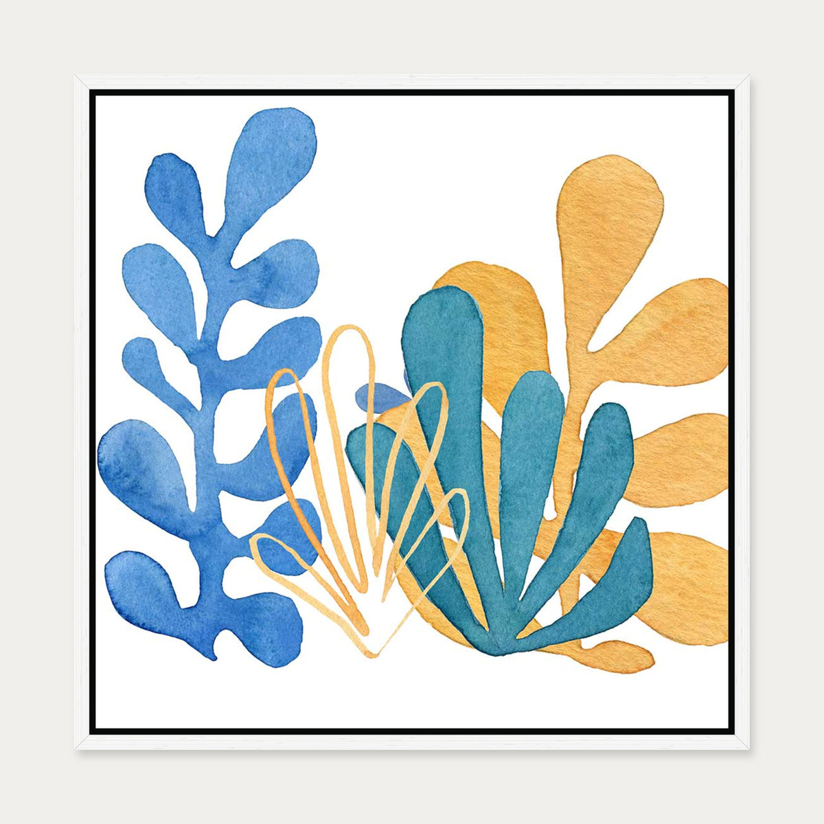 Matisse Organic Canvas Art — 50 x 50 cm — White Frame