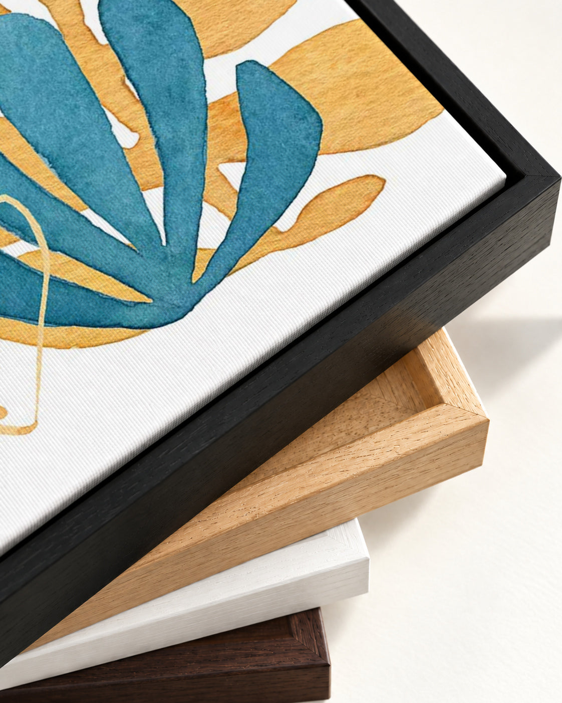 Matisse Organic Canvas Art — framed canvas corner and wrapped canvas detail