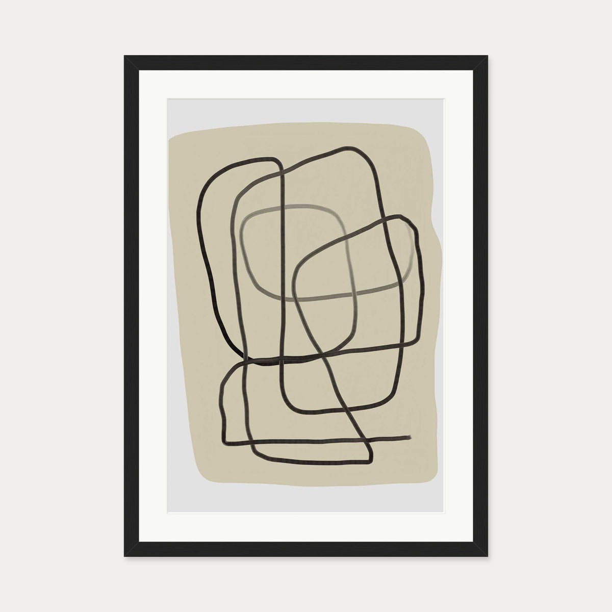 Maze Line Wall Art — 50 x 70 cm — Black Frame