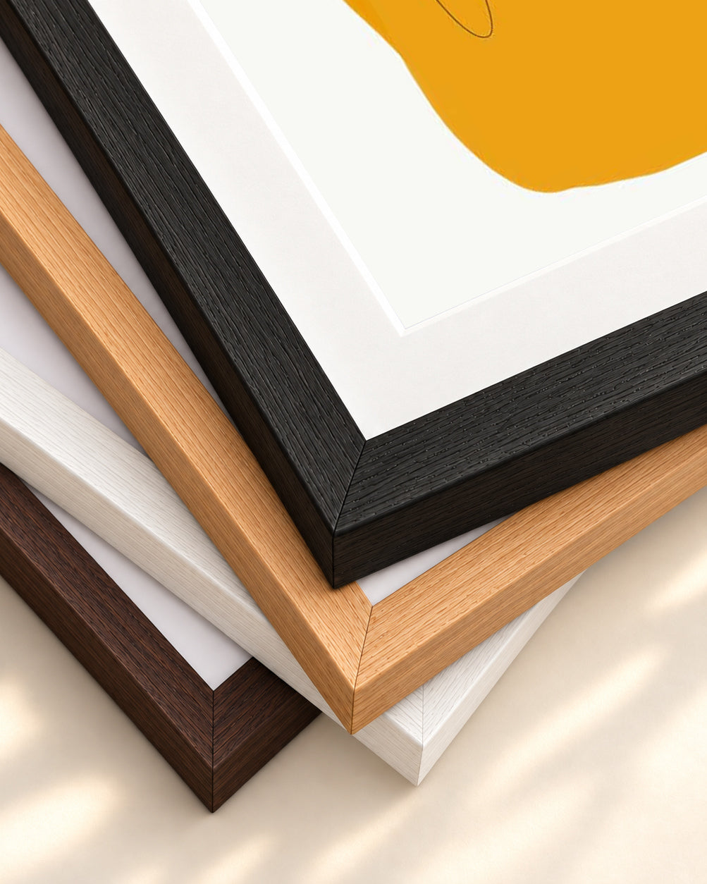Mid Century Modern Art Print — framed print corner with 5 cm mount and bevel
