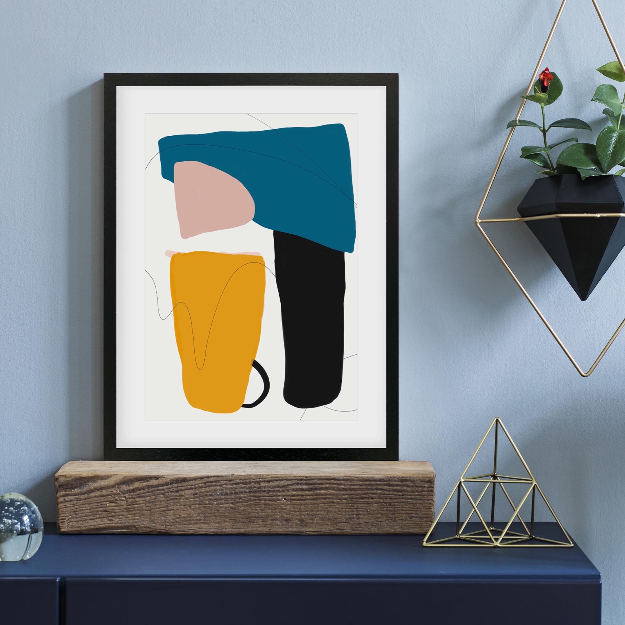 Mid Century Modern Framed Art