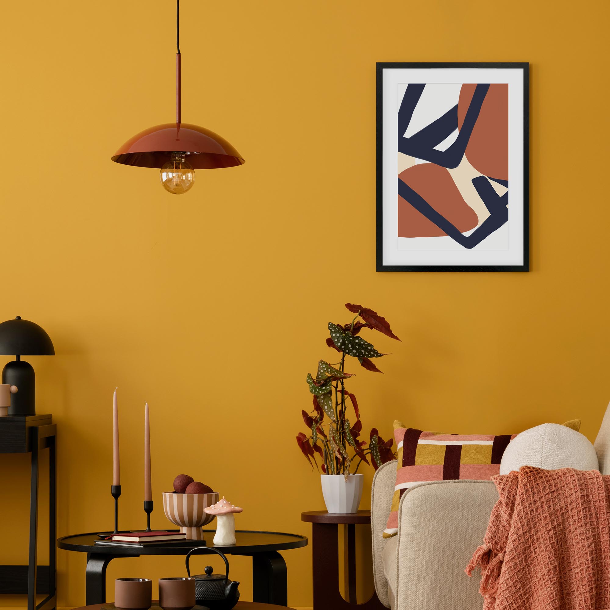 Modern Mid Century Framed Art