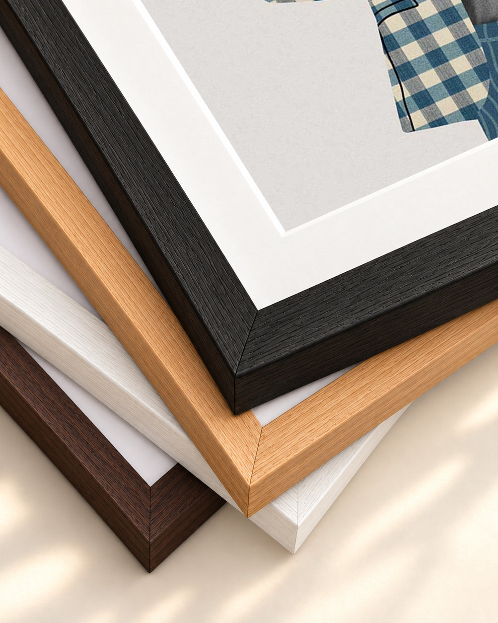Mind Blown Graphic Art Print — framed print corner with 5 cm mount and bevel