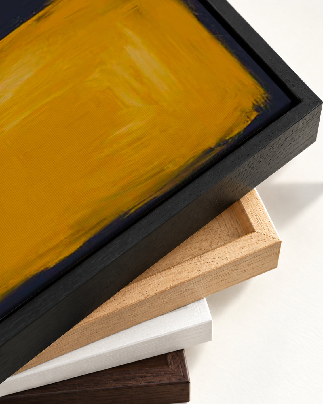Mind The Block Canvas Art — framed canvas corner and wrapped canvas detail