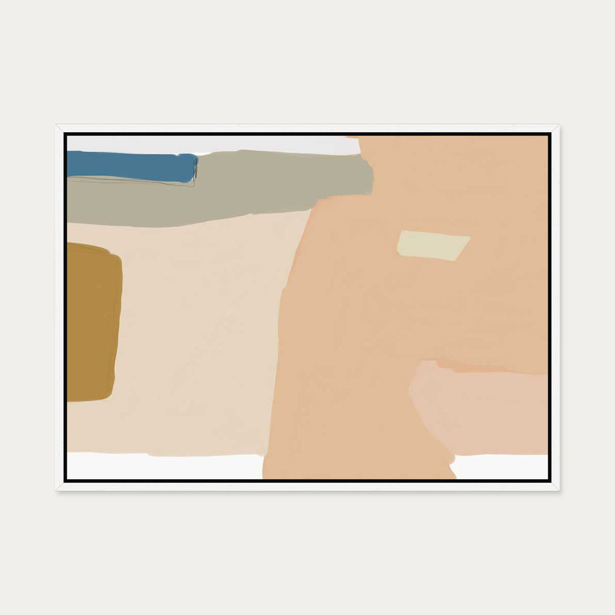 Minimal Abstract Shapes Canvas Art — 50 x 70 cm — White Frame