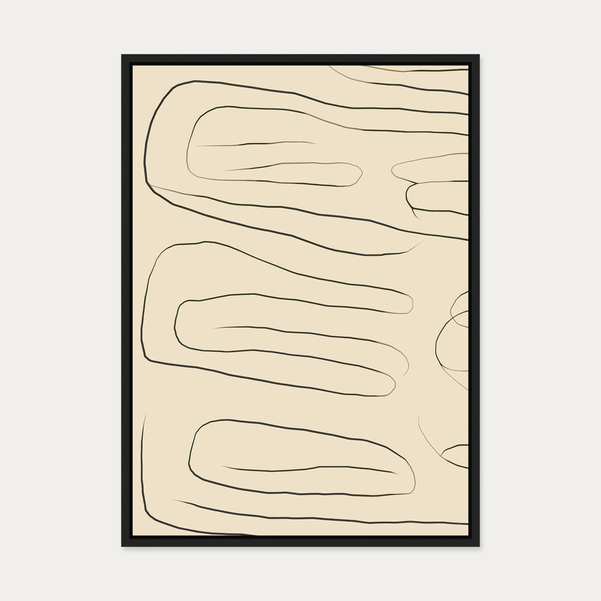 Minimal Texture Canvas Art — 50 x 70 cm — Black Frame