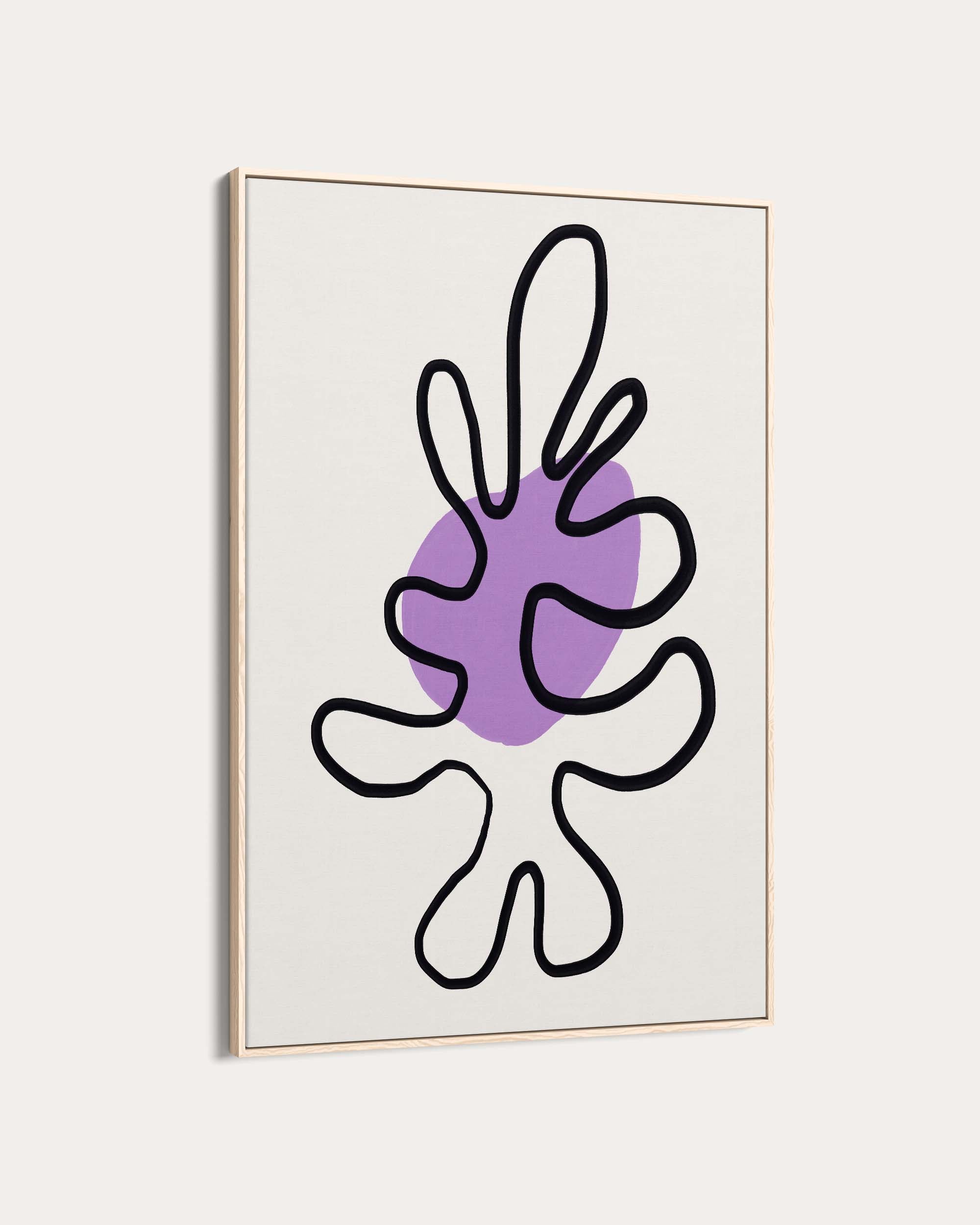 Abstract Shape Purple Wall Art
