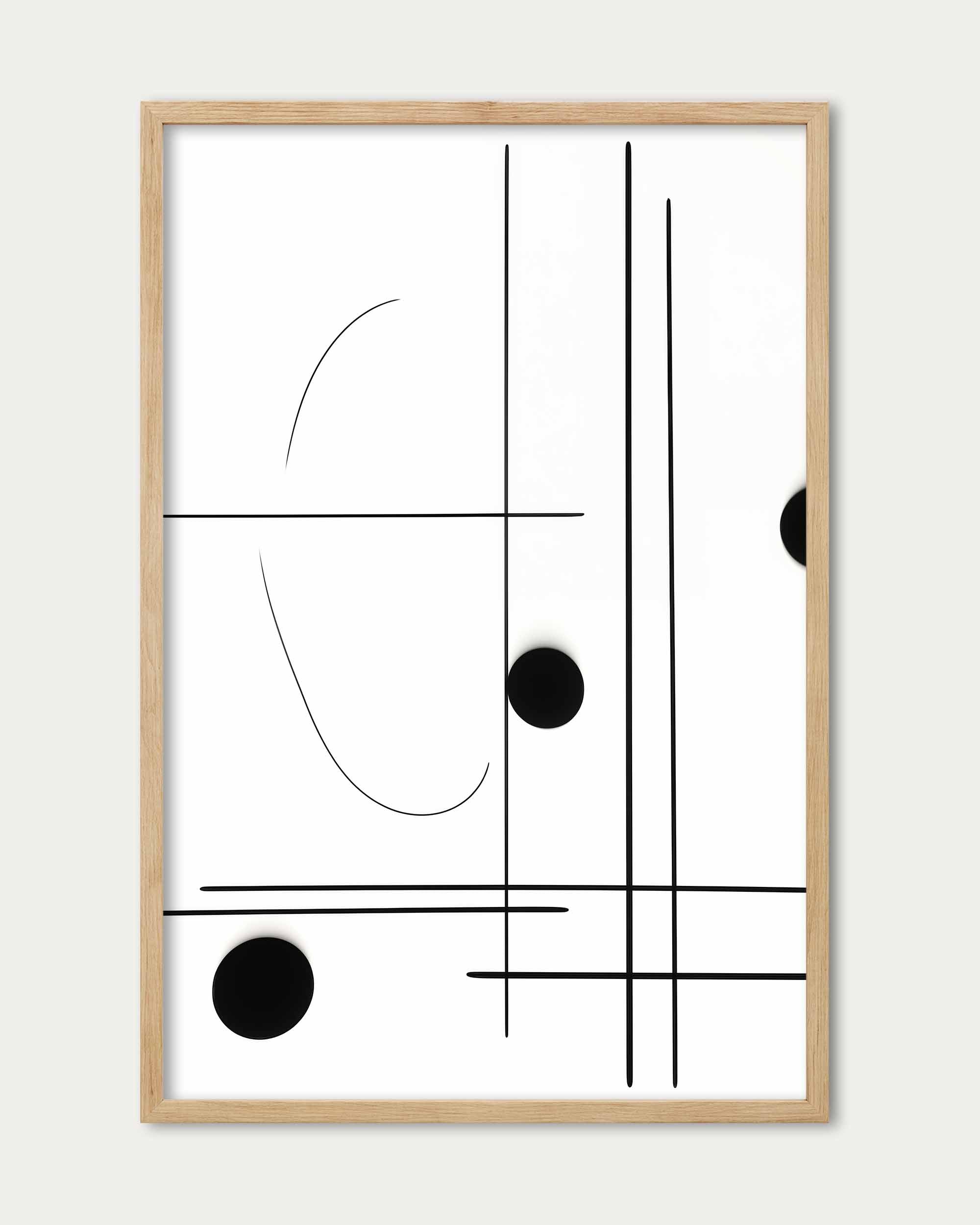 Straight Line Art Print