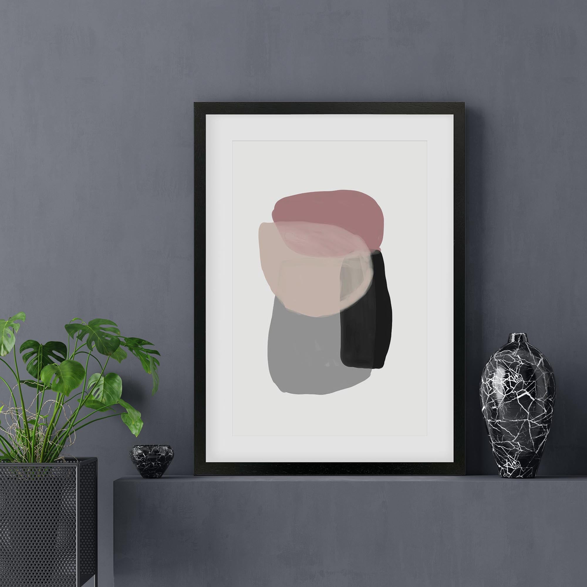 Minimal Abstract Shapes 5 Framed Art