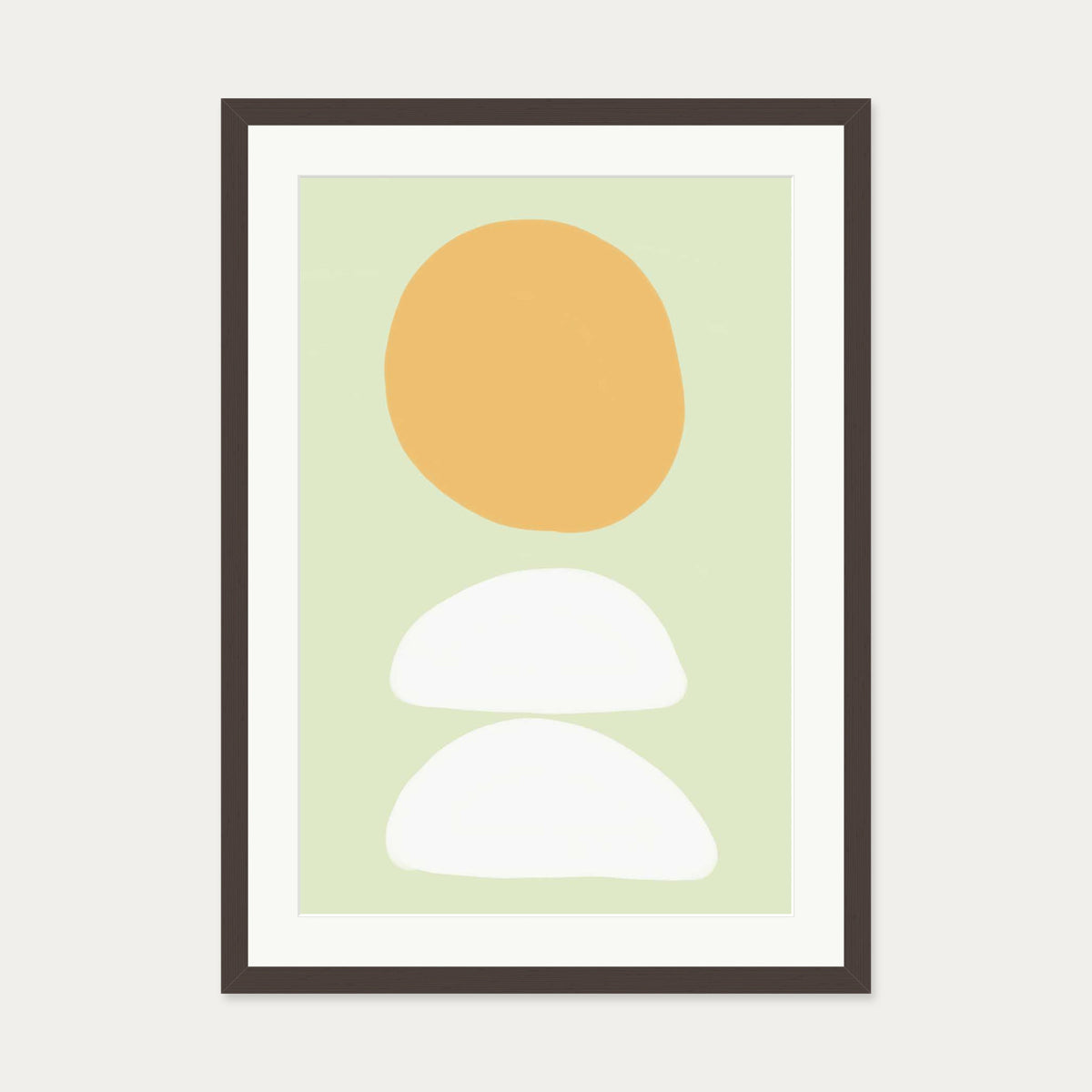 Minted Art Print — 50 x 70 cm — Brown Frame
