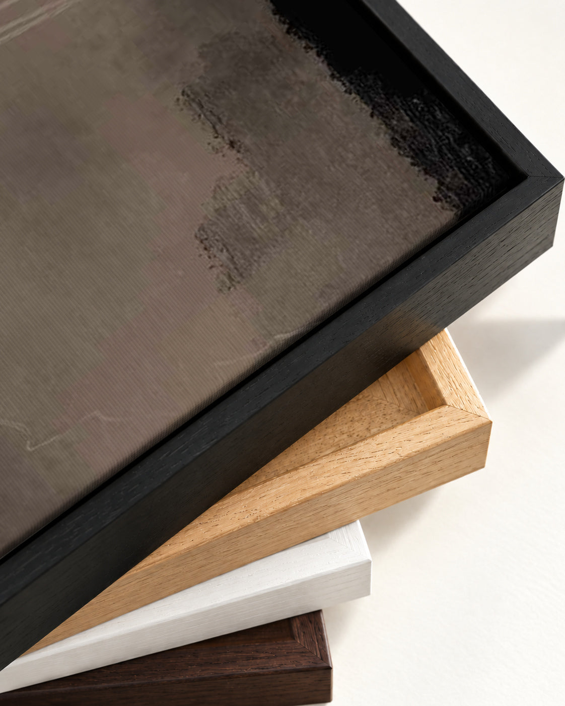 Misty Meadow Canvas Art — framed canvas corner and wrapped canvas detail