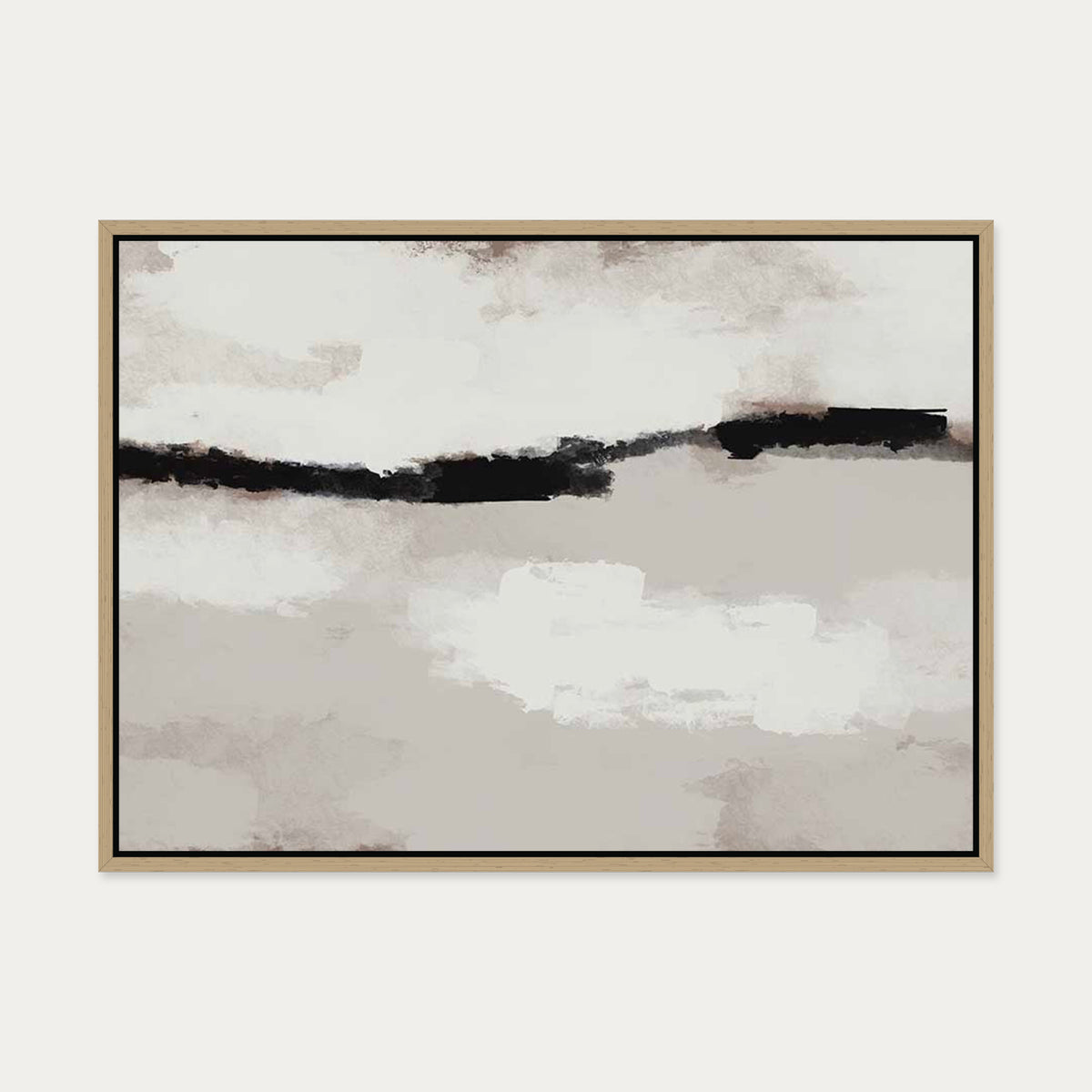 Misty Waters Canvas Art — 50 x 70 cm — Oak Frame