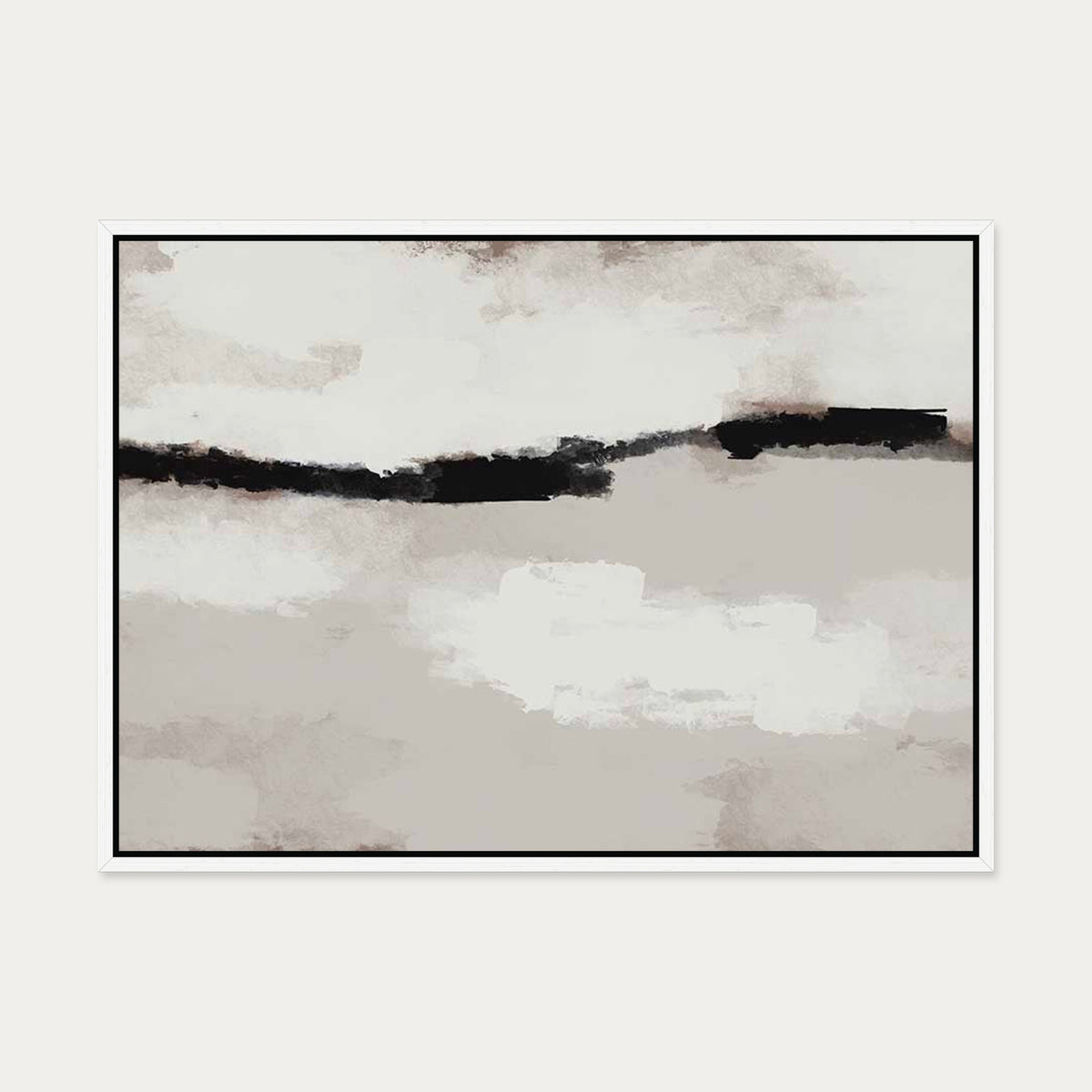Misty Waters Canvas Art — 50 x 70 cm — White Frame