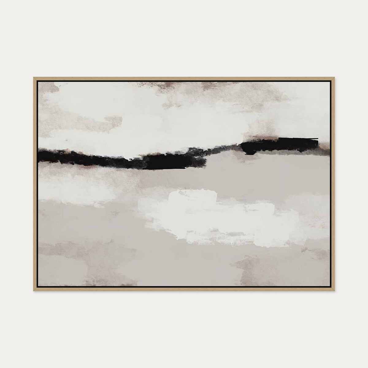 Misty Waters Canvas Art — 70 x 100 cm — Oak Frame