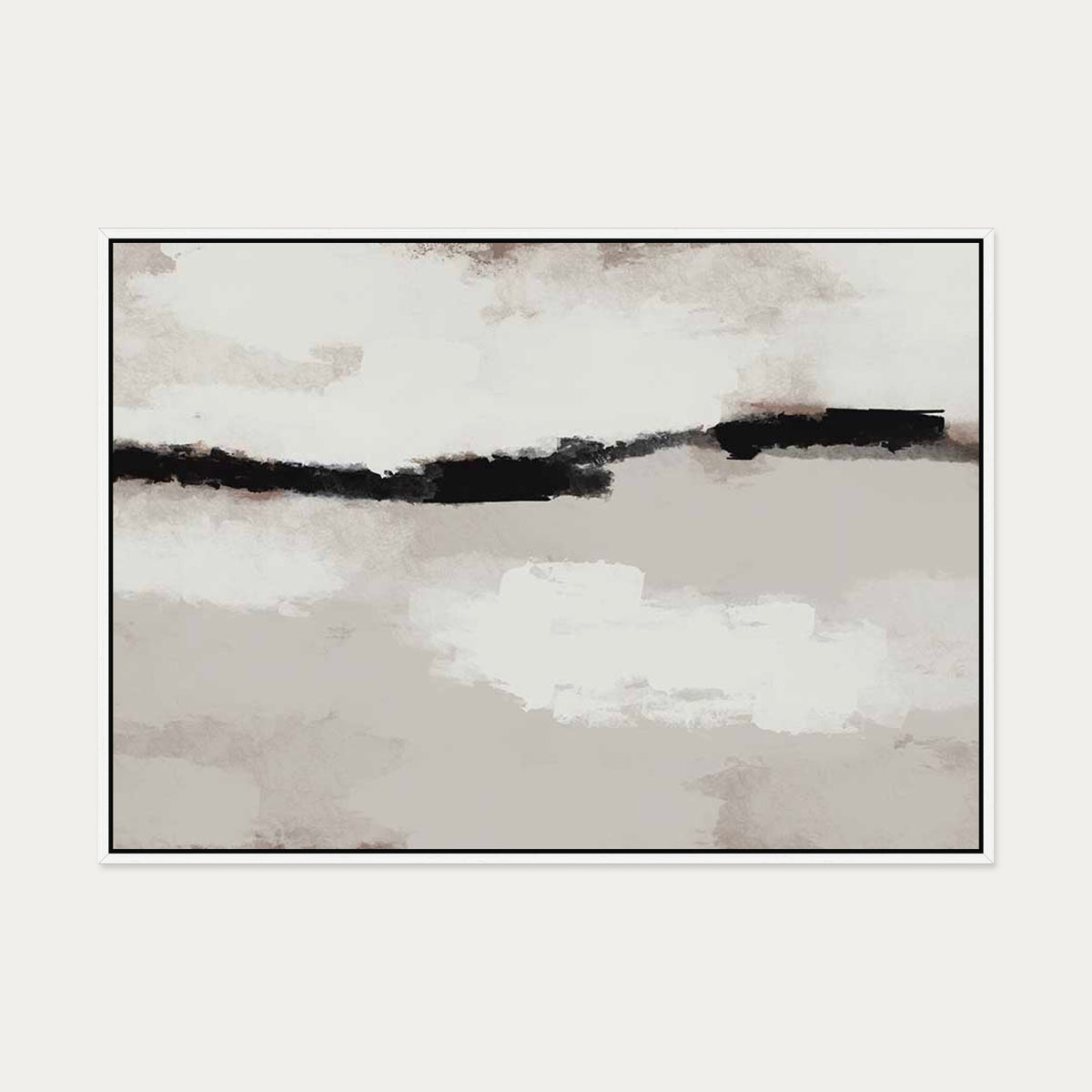 Misty Waters Canvas Art — 70 x 100 cm — White Frame