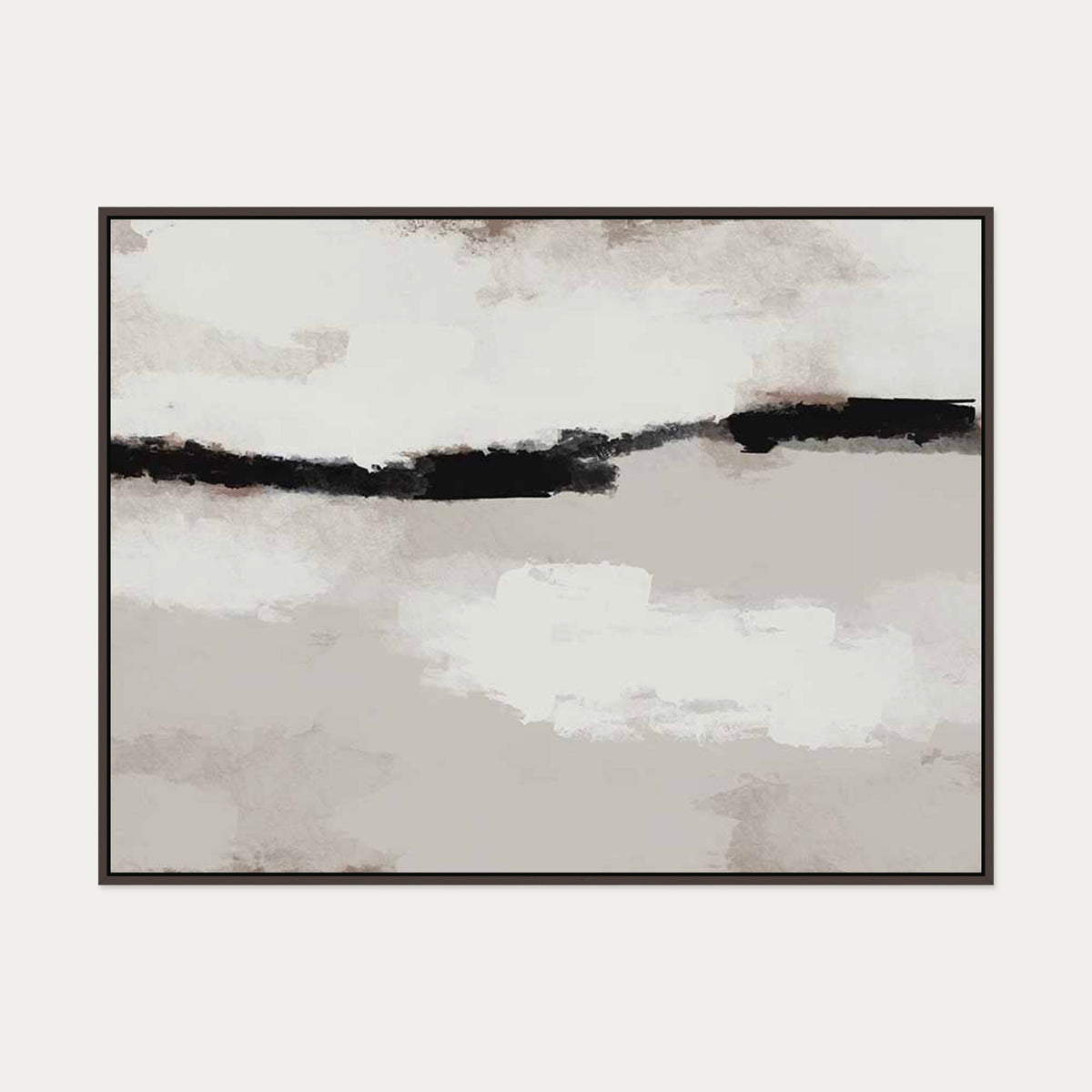 Misty Waters Canvas Art — 90 x 120 cm — Brown Frame