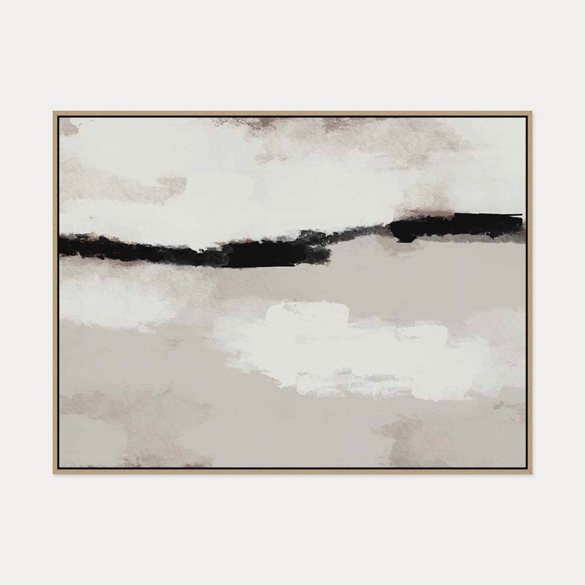 Misty Waters Canvas Art — 90 x 120 cm — Oak Frame