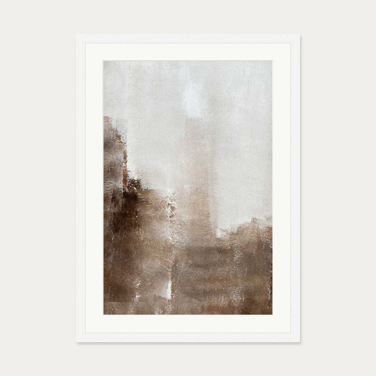 Mocha Dreams Art Print — 50 x 70 cm — White Frame
