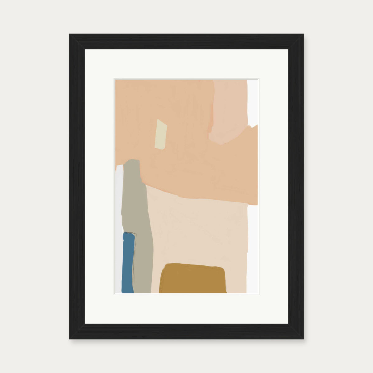 Modern Abstract Shapes Art Print — 30 x 40 cm — Black Frame