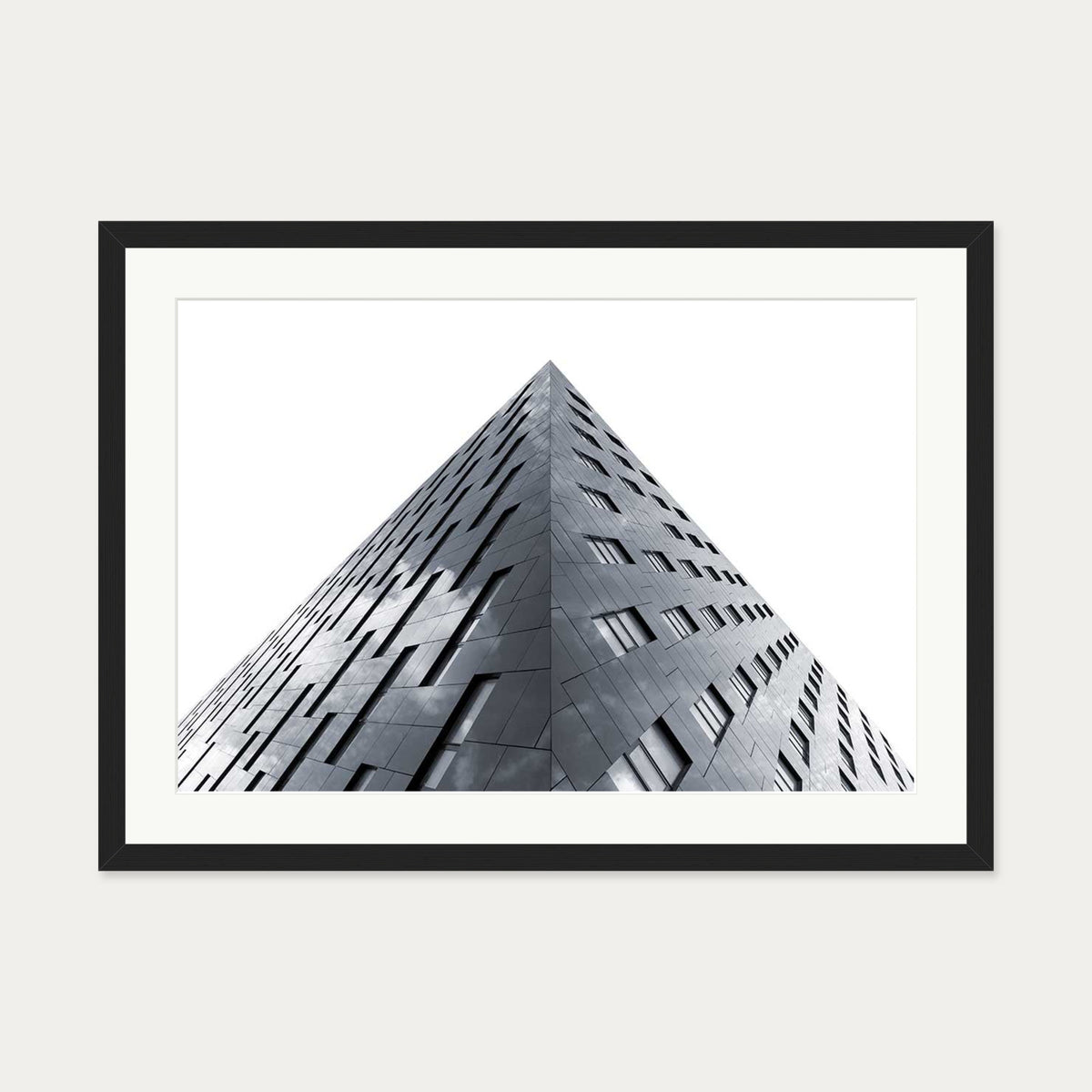 Modern Architecture Black And White Poster — 50 x 70 cm — Black Frame