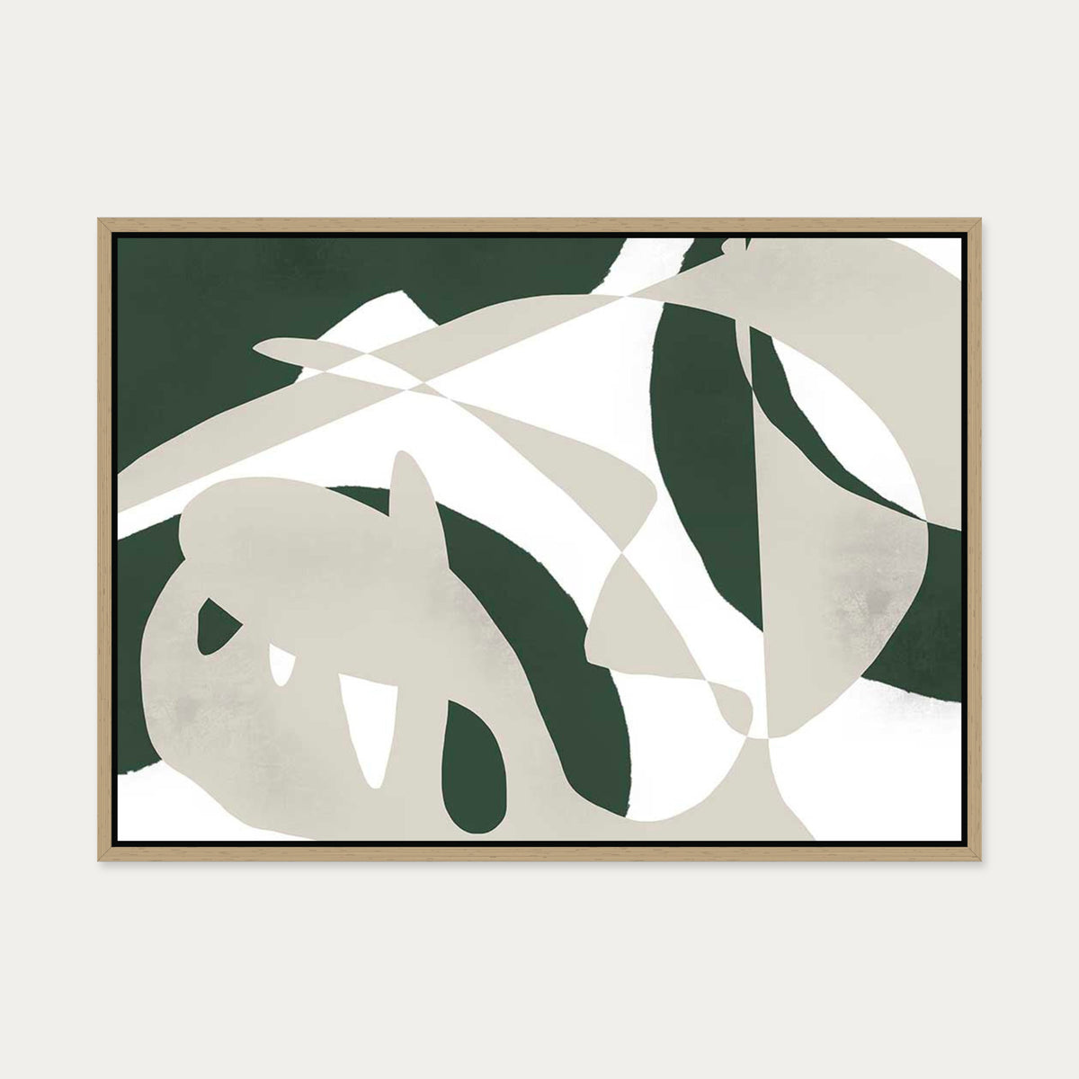 Modern Bauhaus Canvas Art — 50 x 70 cm — Oak Frame