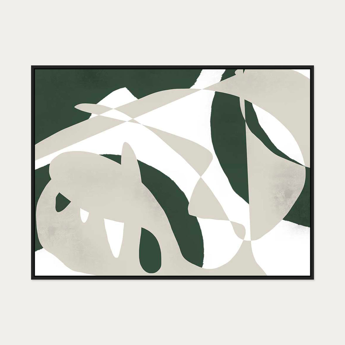Modern Bauhaus Canvas Art — 90 x 120 cm — Black Frame