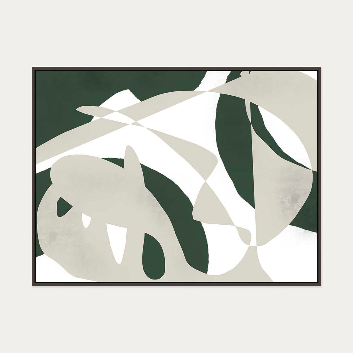 Modern Bauhaus Canvas Art — 90 x 120 cm — Brown Frame