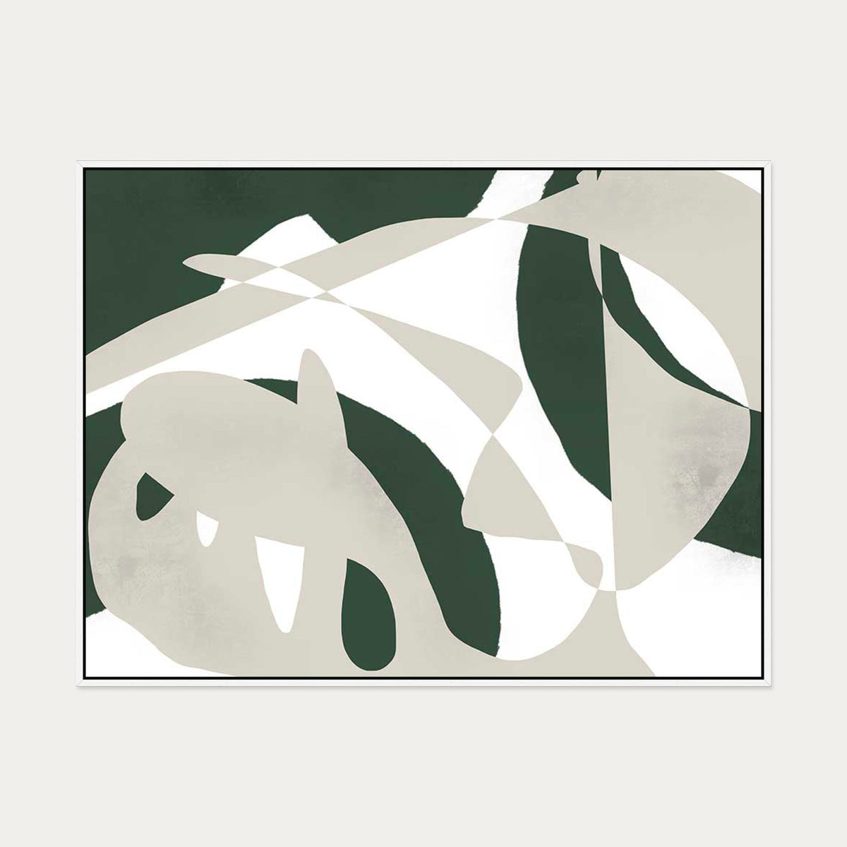 Modern Bauhaus Canvas Art — 90 x 120 cm — White Frame