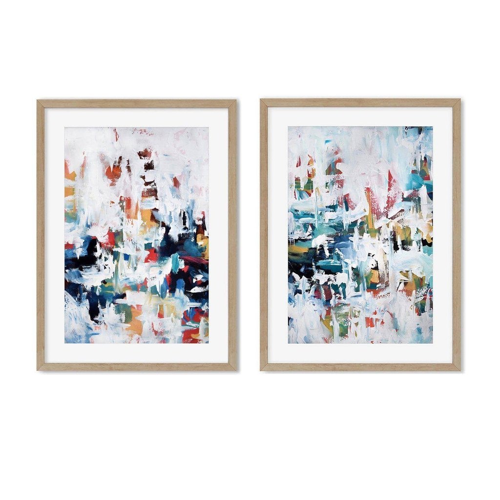 Modern Blue Abstract - Print Set Of 2