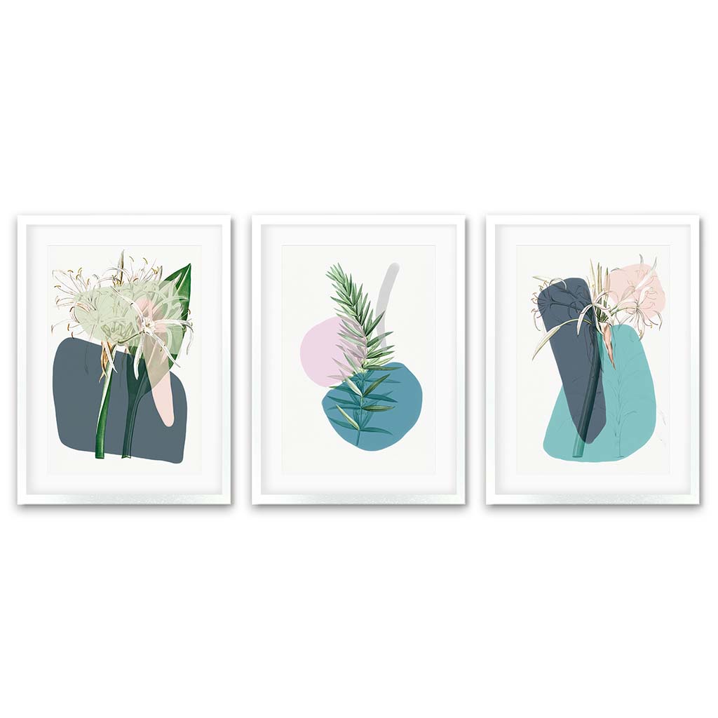 Modern Botanical Abstracts - Set Of 3 Prints