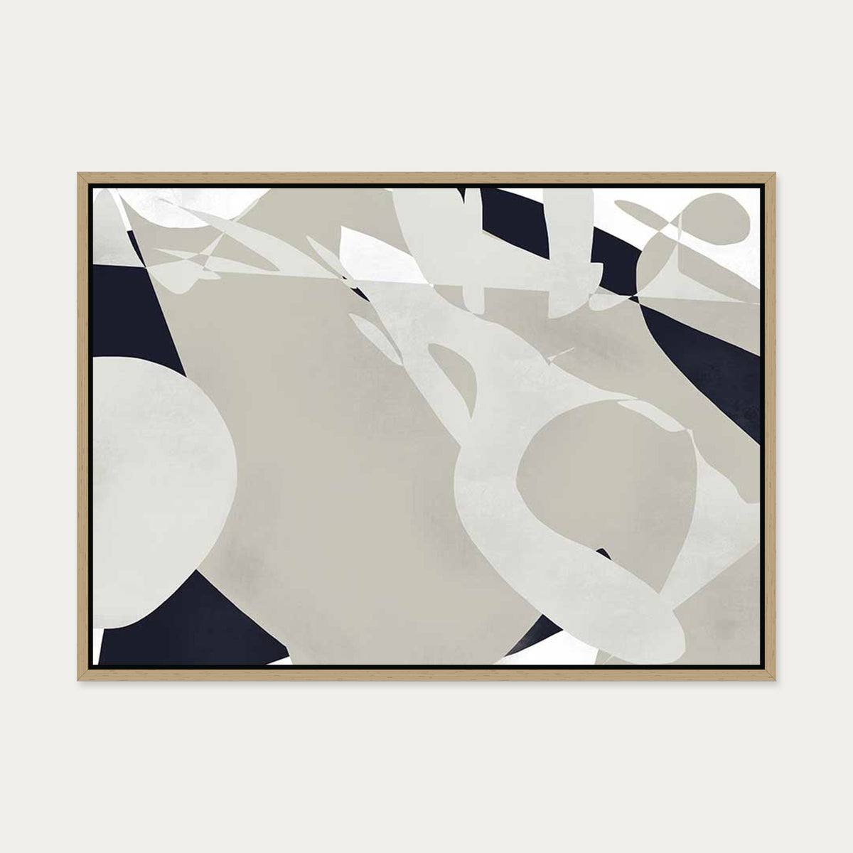 Modern Landscape Canvas Art — 50 x 70 cm — Oak Frame